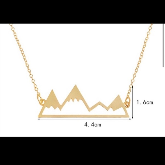 Mountain top necklace in gold new - Picture 5 of 6